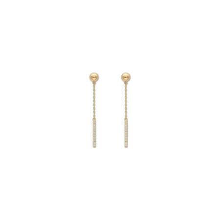 Pendientes Oro Amarillo Y Diamantes. Género: Mujer. Material: Oro amarillo. Piedras: Diamantes