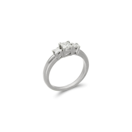 Anillo Oro Blanco Y Diamantes. Género: Mujer. Material: Oro blanco. Piedras: Diamantes