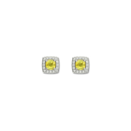 Pendientes Oro Blanco, Zafiro De Color Y Diamantes. Género: Mujer. Material: Oro blanco. Piedras: Diamantes,Zafiros