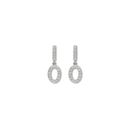 Pendientes Oro Blanco Y Diamantes. Género: Mujer. Material: Oro blanco. Piedras: Diamantes