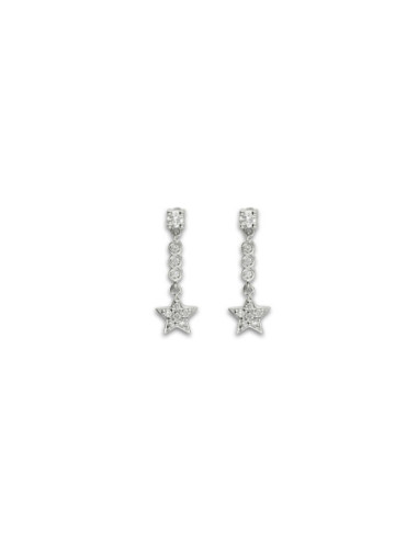 Pendientes Oro Blanco Y Diamantes