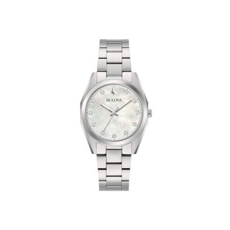 Reloj Bulova Surveyor Donna 96P228. Género: Mujer. Material: Acero. Tamaño: Menos de 32mm. Correa: Acero. Color esfera: Madreperla. Estilo: Cocktail,Clásico. Movimiento: Cuarzo. Características técnicas: Hora y segundero