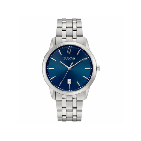 Reloj Bulova Classic 96B338. Género: Hombre. Material: Acero. Tamaño: De 39mm a 42mm. Correa: Acero. Color esfera: Azul. Estilo: Cocktail,Clásico. Movimiento: Cuarzo. Características técnicas: Hora y segundero,Calendario