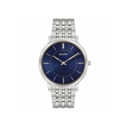 Reloj Bulova Ultra Slim 96A188. Género: Hombre. Material: Acero. Tamaño: De 39mm a 42mm. Correa: Acero. Color esfera: Azul. Estilo: Clásico,Cocktail. Movimiento: Cuarzo. Características técnicas: Solo hora