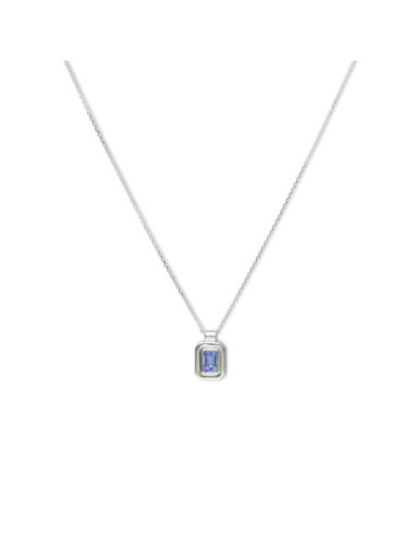 Gargantilla Oro Blanco Y Tanzanita