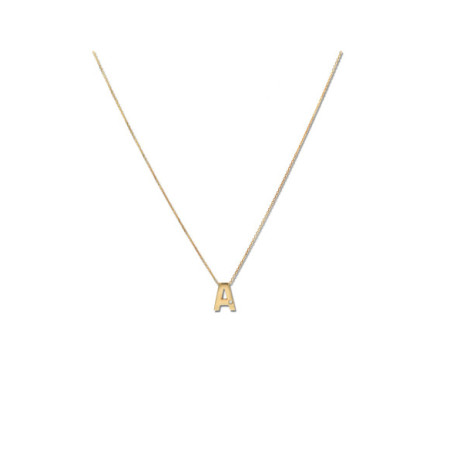 Gargantilla Oro Amarillo Inicial A Con Diamante. Género: Mujer. Material: Oro amarillo. Piedras: Diamantes