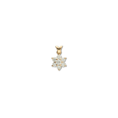Colgante Oro Amarillo Y Diamantes. Género: Mujer. Material: Oro amarillo. Piedras: Diamantes