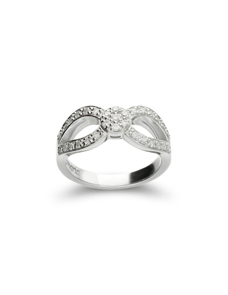 Anillo Oro Blanco Y Diamantes