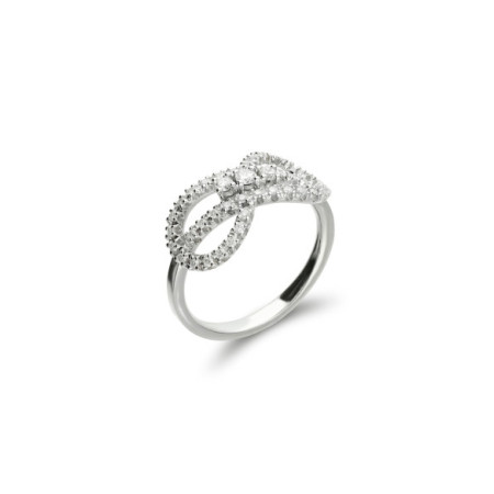 Anillo Oro Blanco Y Diamantes. Género: Mujer. Material: Oro blanco. Piedras: Diamantes