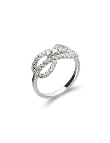 Anillo Oro Blanco Y Diamantes