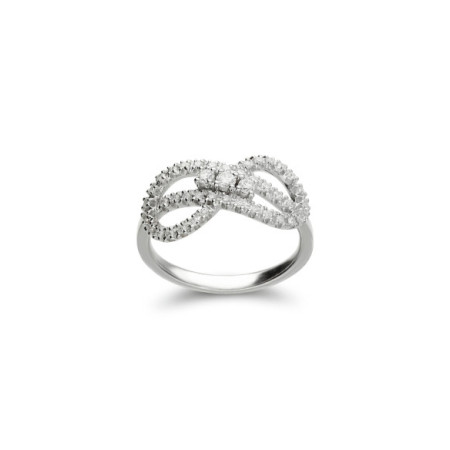 Anillo Oro Blanco Y Diamantes. Género: Mujer. Material: Oro blanco. Piedras: Diamantes