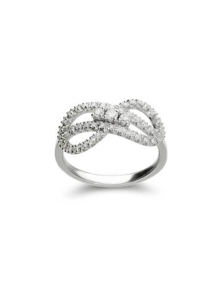 Anillo Oro Blanco Y Diamantes
