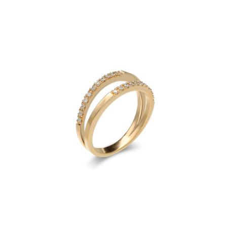 Anillo Oro Amarillo Y Diamantes. Género: Mujer. Material: Oro amarillo. Piedras: Diamantes