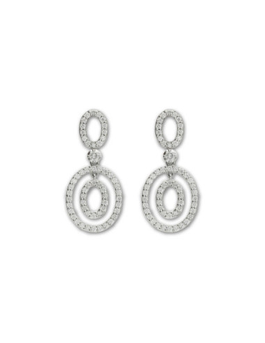 Pendientes Oro Blanco Y Diamantes