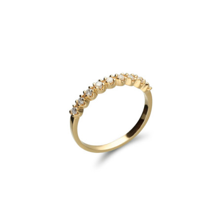Anillo Oro Amarillo Y Diamantes. Género: Mujer. Material: Oro amarillo. Piedras: Diamantes