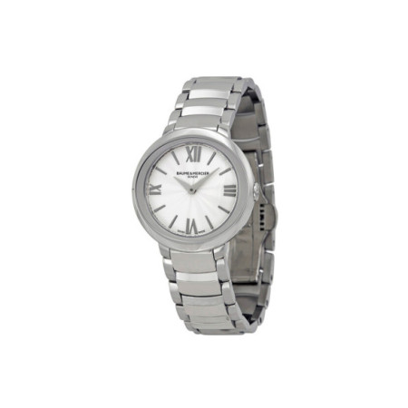 Reloj Baume et Mercier Promesse M0A10157. Género: Mujer. Material: Acero. Tamaño: Menos de 32mm. Correa: Acero. Color esfera: Plata. Estilo: Casual. Movimiento: Cuarzo. Características técnicas: Solo hora