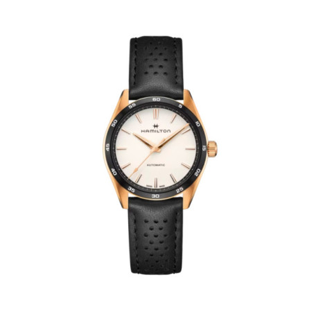 Reloj Hamilton Jazzmaster Performer Auto H36225770. Género: Mujer. Material: Acero. Tamaño: De 32mm a 38mm. Correa: Piel. Color esfera: Blanco. Estilo: Deportivo. Movimiento: Automático. Características técnicas: Hora y segundero,Reserva de marcha