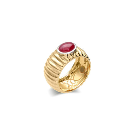 Anillo Oro Amarillo Con Rubí. Género: Mujer. Material: Oro amarillo. Piedras: Rubies
