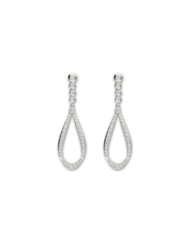 Pendientes Oro Blanco Y Diamantes