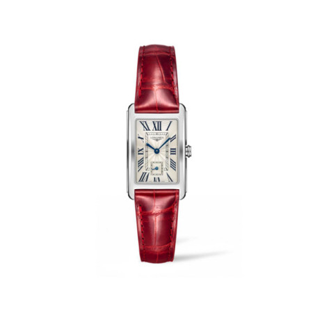 Reloj Longines DolceVita L5.512.4.71.5. Género: Mujer. Material: Acero. Tamaño: De 32mm a 38mm. Correa: Piel. Color esfera: Plata. Estilo: Clásico,Cocktail. Movimiento: Cuarzo. Características técnicas: Hora y segundero,Calendario