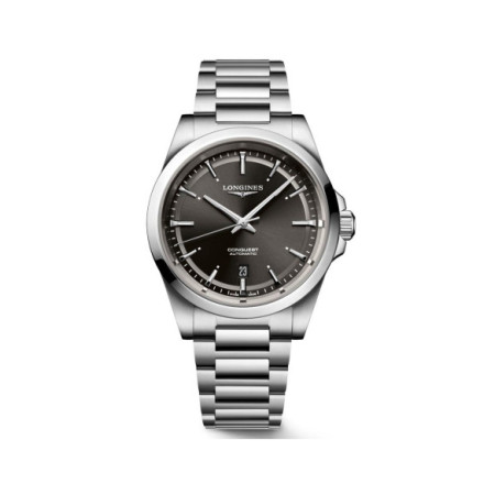 Reloj Longines Conquest L3.830.4.52.6. Género: Hombre. Material: Acero. Tamaño: De 39mm a 42mm. Correa: Acero. Color esfera: Negro. Estilo: Casual,Cocktail. Movimiento: Automático. Características técnicas: Hora y segundero,Calendario,Reserva de marcha
