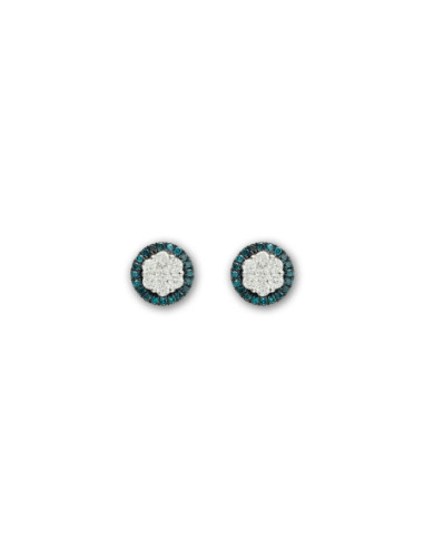 Pendientes Oro Blanco Y Diamantes