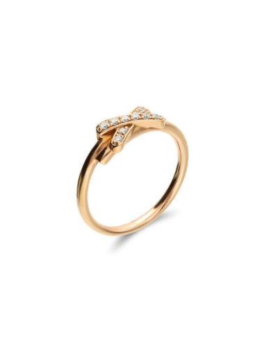 Anillo Oro Rosa Y Diamantes