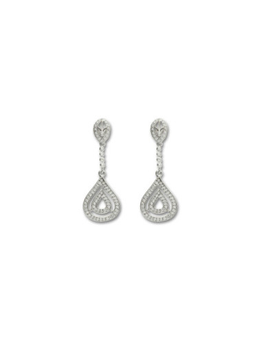 Pendientes Plata Y Circonitas