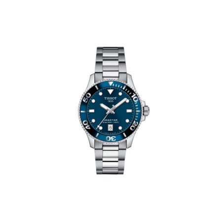 Reloj Tissot Seastar 1000 T120.210.11.041.00. Género: Hombre,Mujer. Material: Acero. Tamaño: De 32mm a 38mm. Correa: Acero. Color esfera: Azul. Estilo: Deportivo. Movimiento: Cuarzo. Características técnicas: Hora y segundero,Calendario