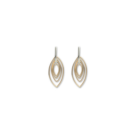 Pendientes Oro Amarillo-Blanco. Género: Mujer. Material: Oro amarillo,Oro blanco. Piedras: Sin gemas