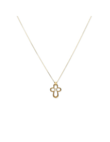 Cadena-Colgante Oro Amarillo Y Diamante