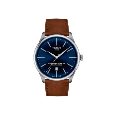 Reloj Tissot Chemin Des Tourelles Powermatic 80 T139.407.16.041.00. Género: Hombre. Material: Acero. Tamaño: De 39mm a 42mm. Correa: Piel. Color esfera: Azul. Estilo: Casual. Movimiento: Automático. Características técnicas: Hora y segundero,Calendario,Reserva de marcha