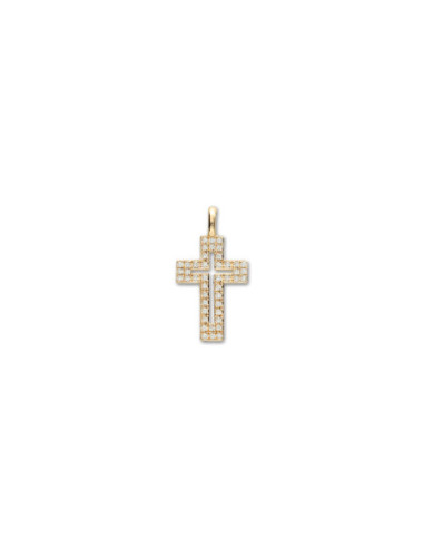 Colgante Oro Amarillo Y Diamantes
