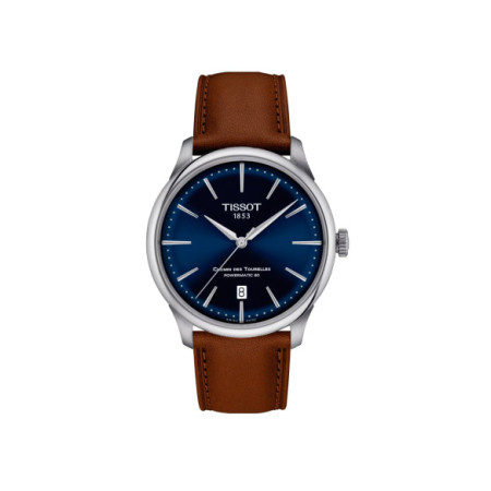 Reloj Tissot Chemin Des Tourelles Powermatic 80 39 MM T139.807.16.041.00. Género: Hombre. Material: Acero. Tamaño: De 39mm a 42mm. Correa: Piel. Color esfera: Azul. Estilo: Clásico,Casual. Movimiento: Automático. Características técnicas: Hora y segundero,Calendario,Reserva de marcha