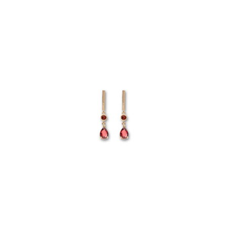 Pendientes Oro Amarillo Y Granates. Género: Mujer. Material: Oro amarillo. Piedras: Granate