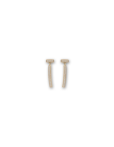 Pendientes Oro Amarillo Y Diamantes