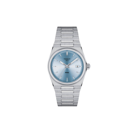 Reloj Tissot PRX 35 MM T137.210.11.351.00. Género: Mujer. Material: Acero. Tamaño: De 32mm a 38mm. Correa: Acero. Color esfera: Azul. Estilo: Casual. Movimiento: Cuarzo. Características técnicas: Hora y segundero,Calendario