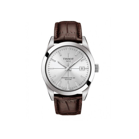 Reloj Tissot T-Classic Gentleman T127.407.16.031.01. Género: Hombre. Material: Acero. Tamaño: De 39mm a 42mm. Correa: Piel. Color esfera: Plata. Estilo: Casual. Movimiento: Automático. Características técnicas: Hora y segundero,Calendario,Reserva de marcha