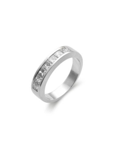 Anillo Oro Blanco Y Diamantes
