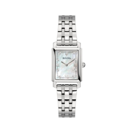 Reloj Bulova Sutton Lady 96P244. Género: Mujer. Material: Acero. Tamaño: De 32mm a 38mm. Correa: Acero. Color esfera: Nácar. Estilo: Cocktail. Movimiento: Cuarzo. Características técnicas: Hora y segundero