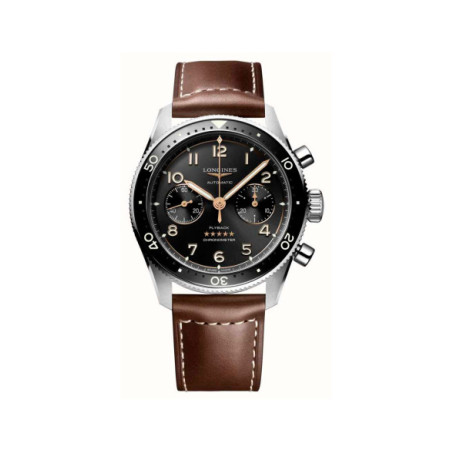 Reloj Longines Spirit Flyback L3.821.4.53.2. Género: Hombre. Material: Acero,Cerámica. Tamaño: De 39mm a 42mm. Correa: Piel. Color esfera: Negro. Estilo: Casual,Cocktail. Movimiento: Automático. Características técnicas: Hora y segundero,Reserva de marcha,Cronógrafo