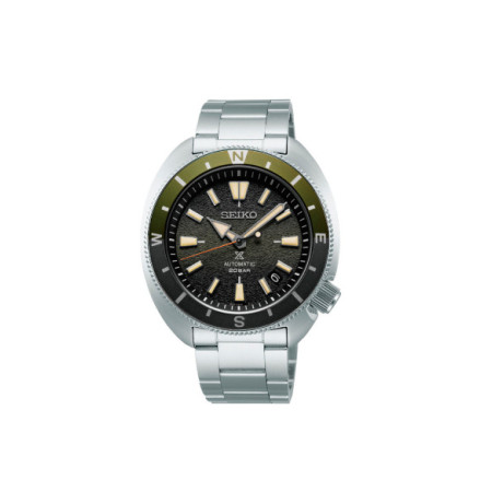 Reloj Seiko Prospex Tortoise SRPK77K1. Género: Hombre. Material: Acero. Tamaño: De 39mm a 42mm. Correa: Acero. Color esfera: Negro. Estilo: Casual. Movimiento: Automático. Características técnicas: Hora y segundero,Calendario,Reserva de marcha