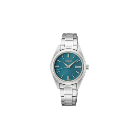 Reloj Seiko Neo Classic SUR531P1. Género: Mujer. Material: Acero. Tamaño: Menos de 32mm. Correa: Acero. Color esfera: Azul. Estilo: Clásico,Cocktail. Movimiento: Cuarzo. Características técnicas: Hora y segundero,Calendario