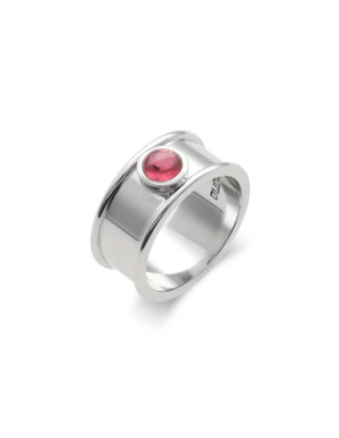 Anillo Oro Blanco Y Turmalina