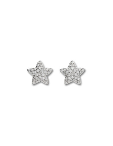 Pendientes Oro Blanco Y Diamantes