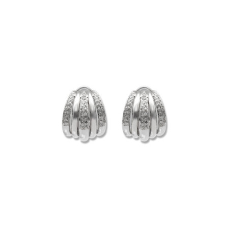 Pendientes Oro Blanco Y Diamantes. Género: Mujer. Material: Oro blanco. Piedras: Diamantes