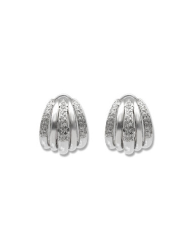 Pendientes Oro Blanco Y Diamantes