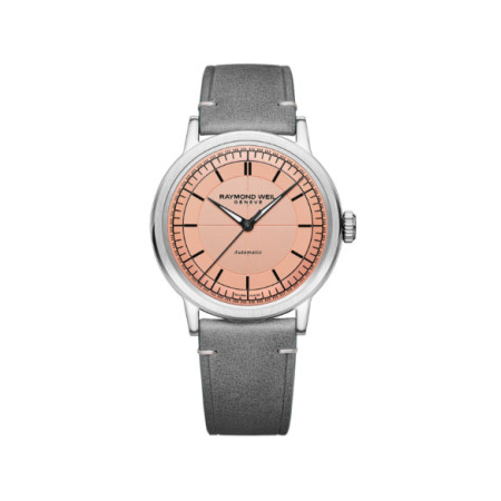 Reloj Raymond Weil Millesime 2925-STC-80001. Género: Hombre. Material: Acero. Tamaño: De 39mm a 42mm. Correa: Piel. Color esfera: Otros. Estilo: Cocktail,Clásico. Movimiento: Automático. Características técnicas: Hora y segundero,Reserva de marcha