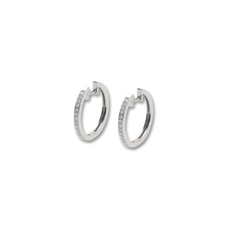 Argollas Oro Blanco Y Diamantes. Género: Mujer. Material: Oro blanco. Piedras: Diamantes