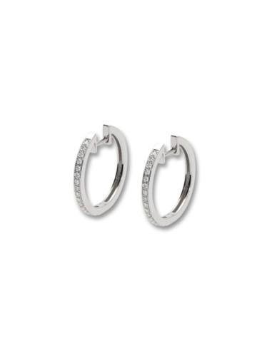Argollas Oro Blanco Y Diamantes